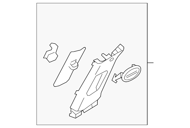 85830-3W100ED Деталь UPR CTR PLR TRIM, LEFT