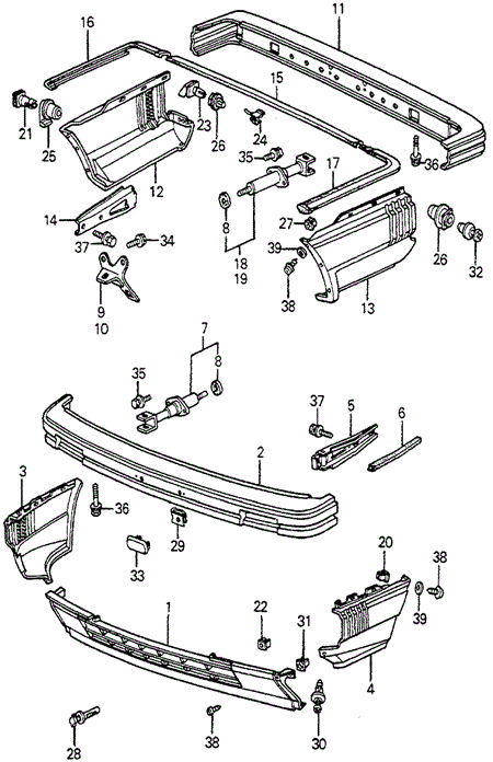 INTERIOR / BUMPER/BUMPER for 1983 Honda ACCORD SEDAN #1
