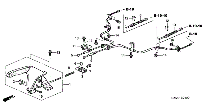 CHASSIS/PARKING BRAKE for 2005 Honda ACCORD SEDAN #1