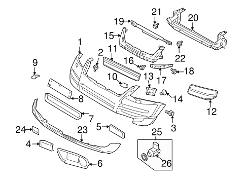 Touareg BUMPER & COMPONENTS - FRONT