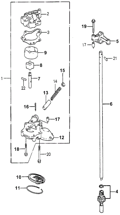 ENGINE/MT OIL PUMP for 1982 Honda ACCORD SEDAN #1