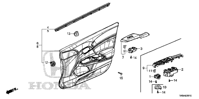 CIVIC SEDAN FRONT DOOR LINING