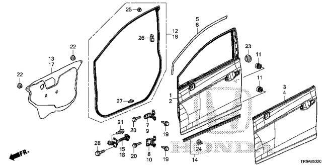 CIVIC SEDAN FRONT DOOR PANELS