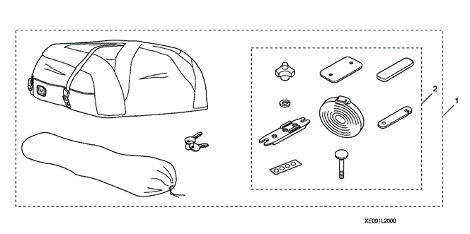 ACCESSORIES/ROOF BAG for 2010 Honda PILOT #1