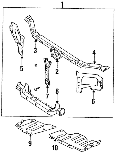 Quest RADIATOR SUPPORT