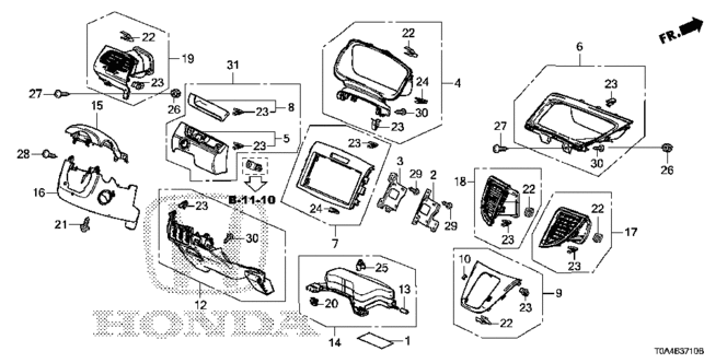 INTERIOR / BUMPER/INSTRUMENT PANEL GARNISH (DRIVER SIDE) for 2013 Honda CR-V #1