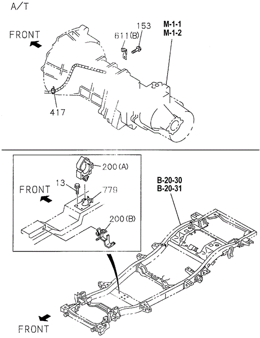 ENGINE/AT SENSOR BRACKETS for 1996 Honda PASSPORT #1