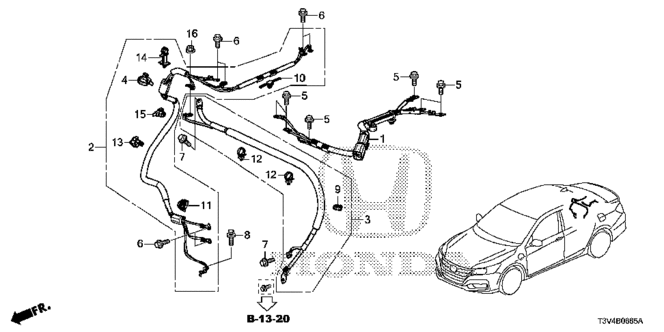 2014 Honda ACCORD PLUG-IN CLIP A, HARNESS BAND (129.4MM)(DARK VIOLET) - (91506RTA003) 2014 Honda ACCORD PLUG-IN CLIP A, HARNESS BAND (129.4MM)(DARK VIOLET) - (91506RTA003)