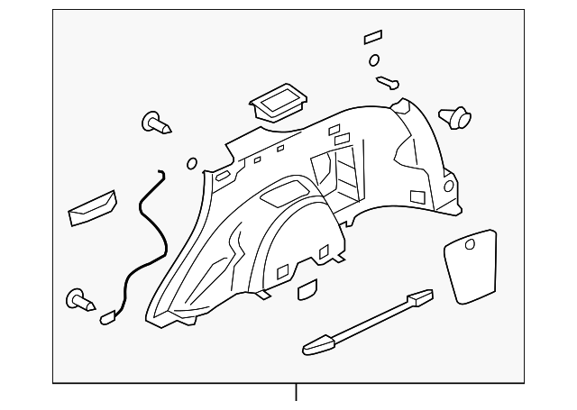 7230A190XA Деталь LOWER QTR TRIM, RIGHT