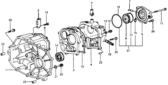 TRANSMISSION - MANUAL/MT TRANSMISSION HOUSING for 1978 Honda ACCORD HATCHBACK #1
