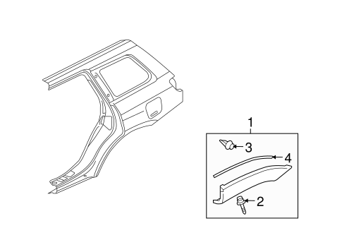 Outlander EXTERIOR TRIM - QUARTER PANEL 2