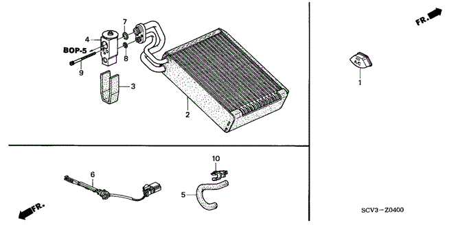 BODY / AIR CONDITIONING/A/C COOLING UNIT for 2003 Honda ELEMENT #1