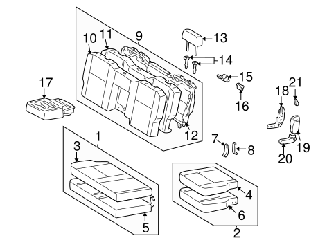 Tundra REAR SEAT COMPONENTS