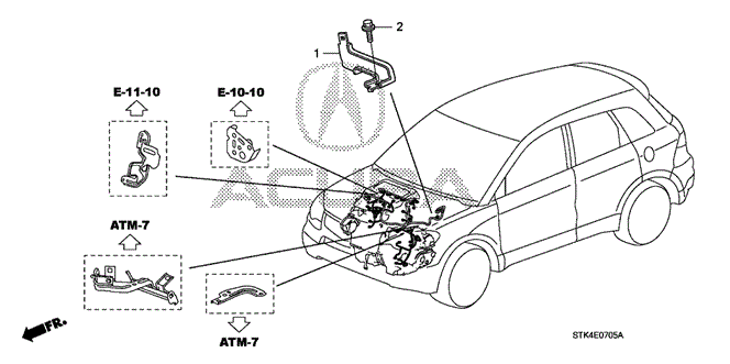 RDX ENGINE WIRE HARNESS STAY