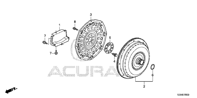 ENGINE/TORQUE CONVERTER for 2014 Acura MDX #1