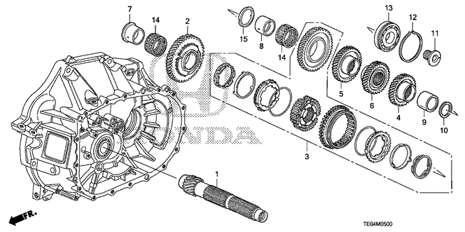 TRANSMISSION - MANUAL/MT COUNTERSHAFT (L4) for 2009 Honda ACCORD COUPE #1