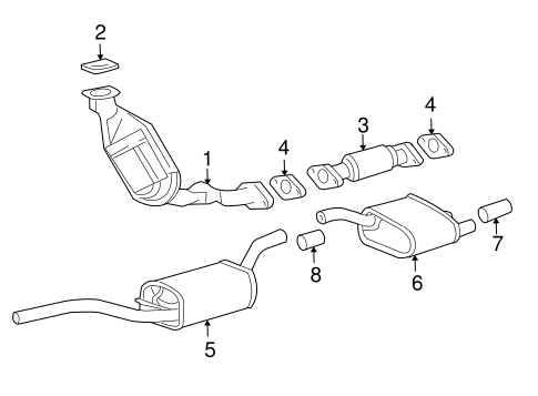 07 ford focus exhaust system