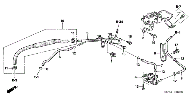 ENGINE/INSTALL PIPE - TUBING for 2006 Honda ELEMENT #1