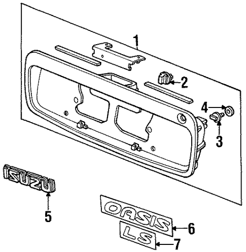 Oasis EXTERIOR TRIM - LIFT GATE