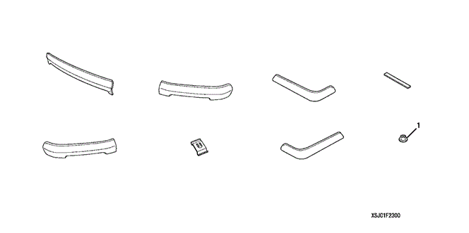 ACCESSORIES/FRONT AND REAR CHROME BUMPER TRIM (1) for 2007 Honda RIDGELINE #1