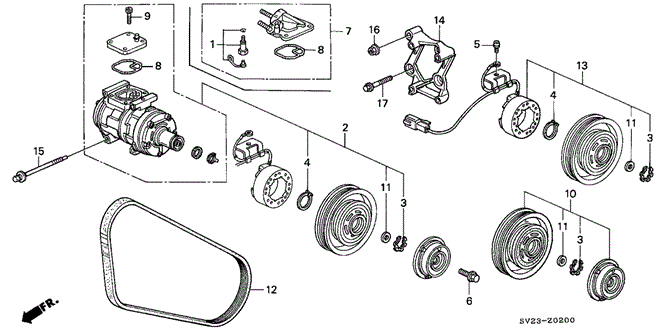 ACCORD COUPE A / C COMPRESSOR (DX)