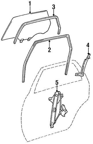 Avalon GLASS - REAR DOOR