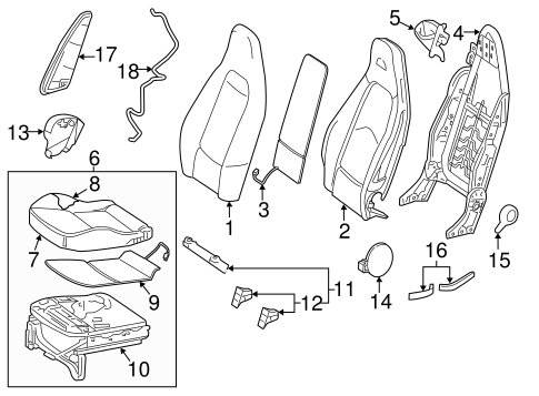 Fortwo PASSENGER SEAT COMPONENTS
