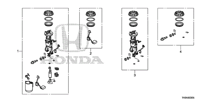 ELECTRICAL / EXHAUST / HEATER / FUEL/FUEL TANK SET SHORT PARTS (KA/KC) for 2013 Honda FIT #1