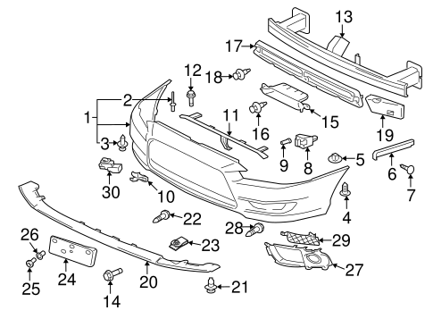 Lancer BUMPER & COMPONENTS - FRONT