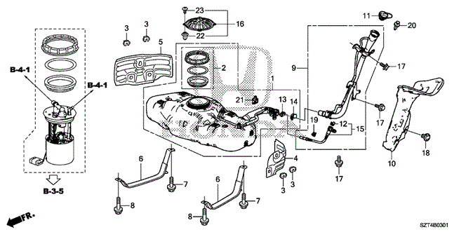 ELECTRICAL / EXHAUST / HEATER / FUEL/FUEL TANK for 2011 Honda CR-Z #1
