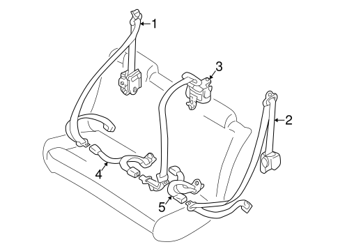 626 REAR SEAT BELTS