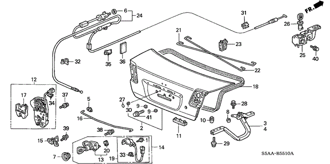 BODY / AIR CONDITIONING/TRUNK LID for 2004 Honda CIVIC SEDAN #1