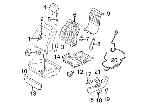 M45 FRONT SEAT COMPONENTS 3