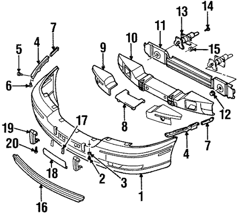 Catera BUMPER & COMPONENTS - FRONT