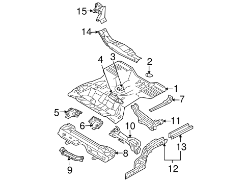 Lancer REAR FLOOR & RAILS