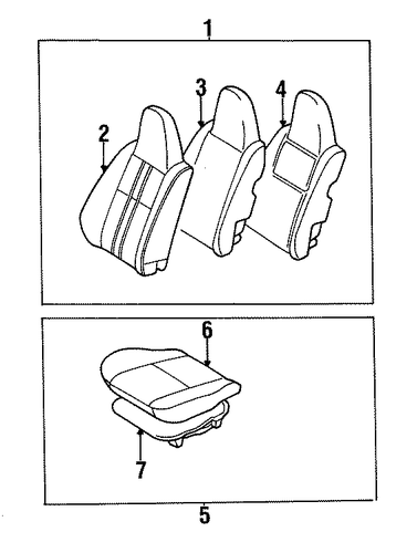 Tercel FRONT SEAT COMPONENTS
