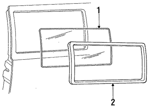 E-250 Econoline Club Wagon GLASS - SIDE PANEL 7
