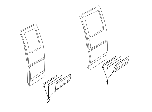 Express 3500 EXTERIOR TRIM - SIDE DOOR 3