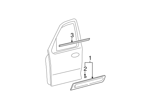 Tribute EXTERIOR TRIM - FRONT DOOR