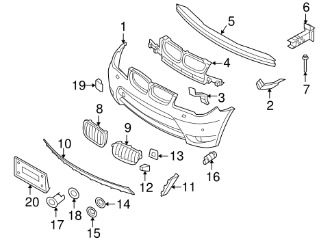 X3 BUMPER & COMPONENTS - FRONT 3