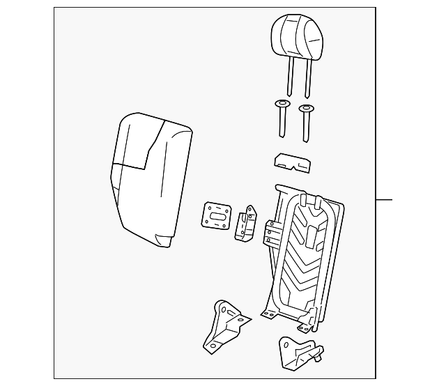 ZZDN8826004 Деталь SEAT BACK ASSY