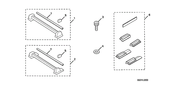 ACCESSORIES/ROOF RACK for 2003 Honda ELEMENT #1