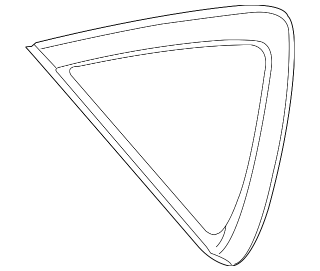 833001CA0A Деталь QUARTER GLASS, RIGHT