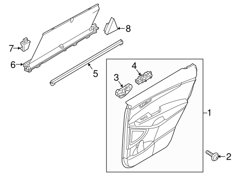 Sorento INTERIOR TRIM - REAR DOOR