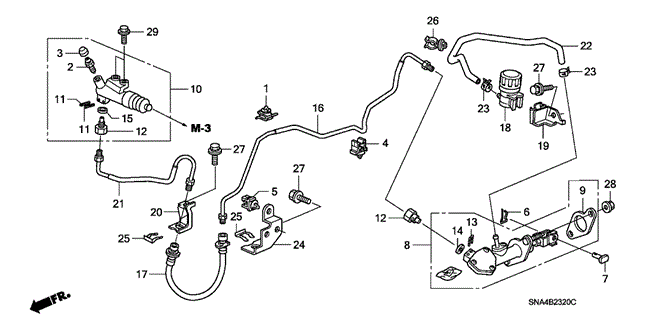 CIVIC SEDAN CLUTCH MASTER CYLINDER (1.8L) (KA / KC)