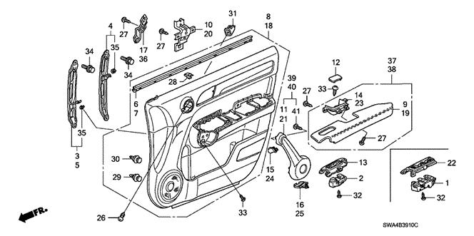 INTERIOR / BUMPER/FRONT DOOR LINING for 2009 Honda CR-V #1