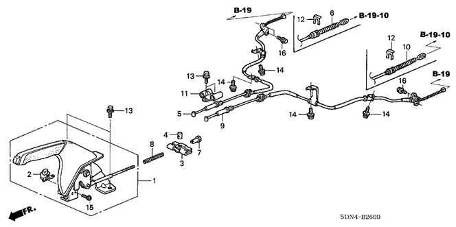 CHASSIS/PARKING BRAKE for 2003 Honda ACCORD COUPE #1
