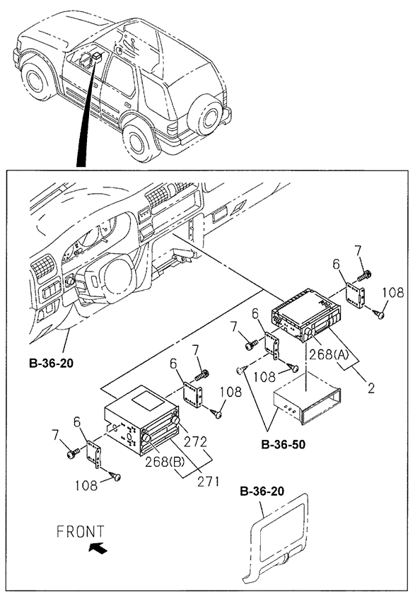 ELECTRICAL / EXHAUST / HEATER / FUEL/RADIO for 1998 Honda PASSPORT #1
