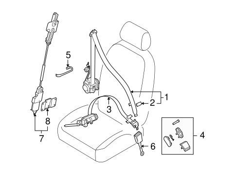 Phaeton FRONT SEAT BELTS 2