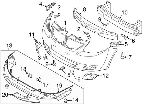 SX4 BUMPER & COMPONENTS - FRONT